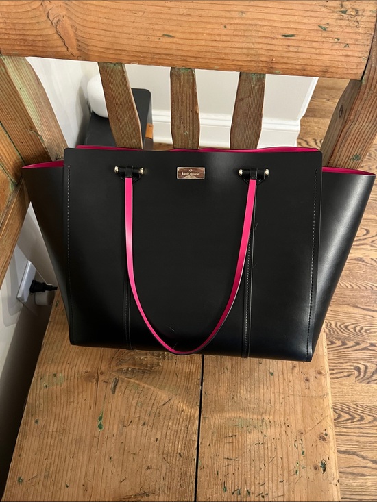 kate spade Handbags - kate spade Black Tote with Pink Trim and Handles
